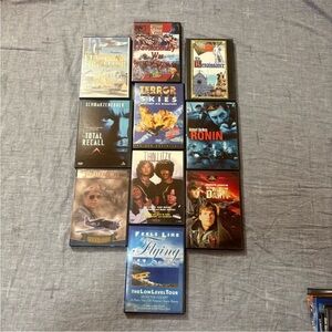 Vintage Movie & Music VHS Lot - Assorted Covers with Blue Accents